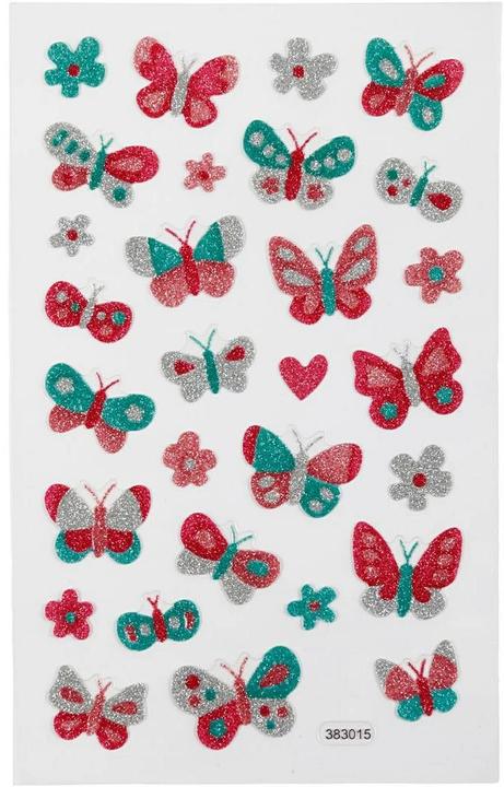 Actual product image Creativ Company Glitter sticker 10 x 16 cm 1 sheet, butterfly