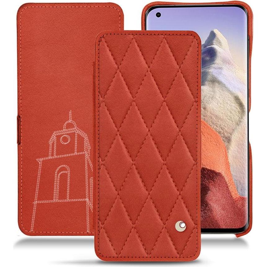 Noreve Lederschutzhülle horizontal (Xiaomi Mi 11 Ultra), Smartphone Hülle, Orange