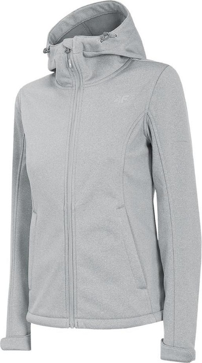 Actual product image 4F Ladies Softshell Jacket Cool Light Grey Melange H4Z22 SFD350 27M (S) (S)