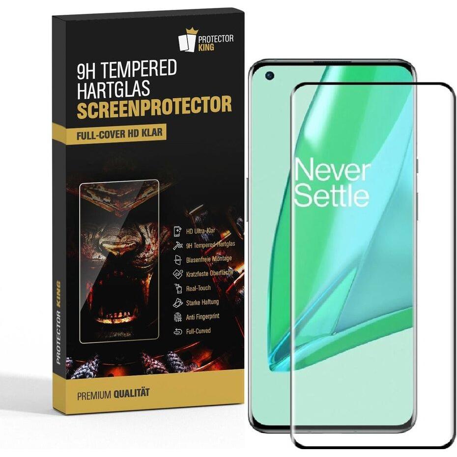 Protectorking 3x echtes Tempered 9H Panzerhartglas 3D KLAR (3 Stück, OnePlus 9 Pro), Smartphone Schutzfolie