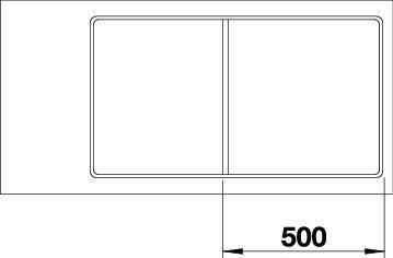 Actual product image Blanco Axia III 5 S-F (Fitted sink, 50 cm, 90.50 cm)