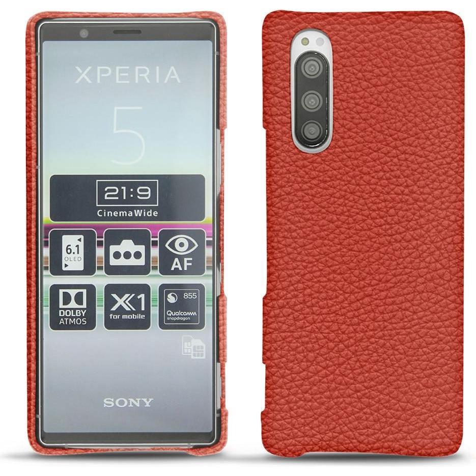 Noreve Lederschutzhülle (Sony Xperia 5), Smartphone Hülle, Orange