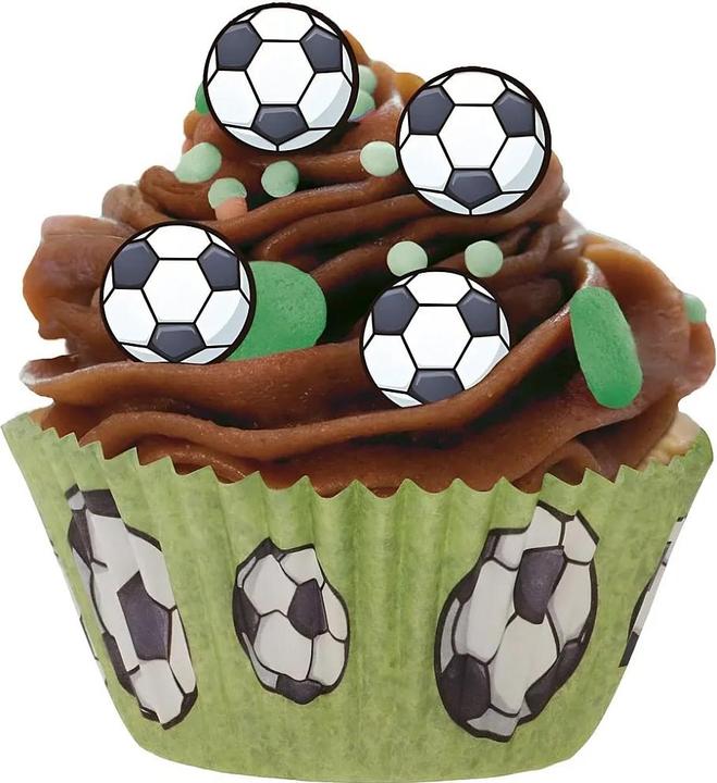 Dekora Muffin-Papierförmchen Fussball, 25 Stück