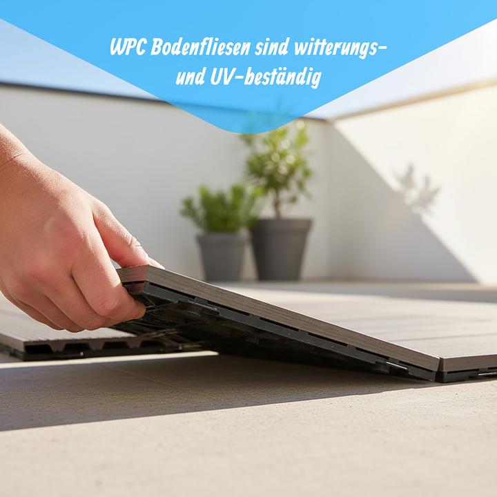 Actual product image Relaxdays WPC tiles (6x, 60 x 30 cm)