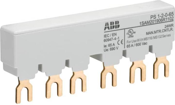 Actual product image ABB PS1-2-0-65 3-phase busbar for 2 1SAM201906R1102