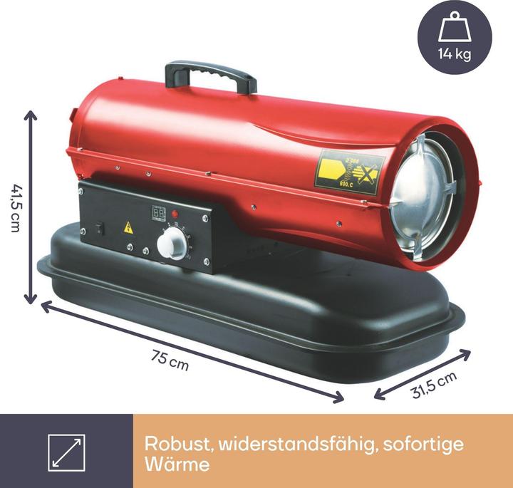Produktbild Perel HEIssLUFTGENERATOR - DIESEL - 20 kW (20000 W)
