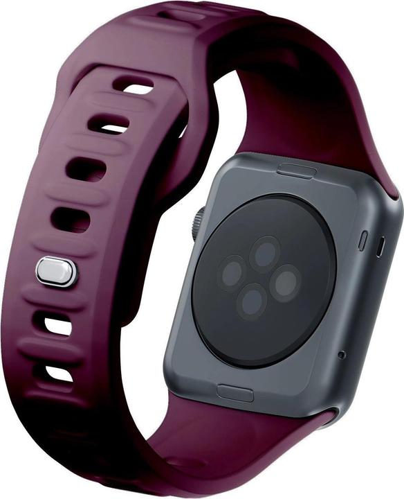 Immagine prodotto 3MK Cinturino in silicone ciemnofioletowy /mulberry dla Apple Watch 38/40/41mm (Acciaio inossidabile, Silicone)