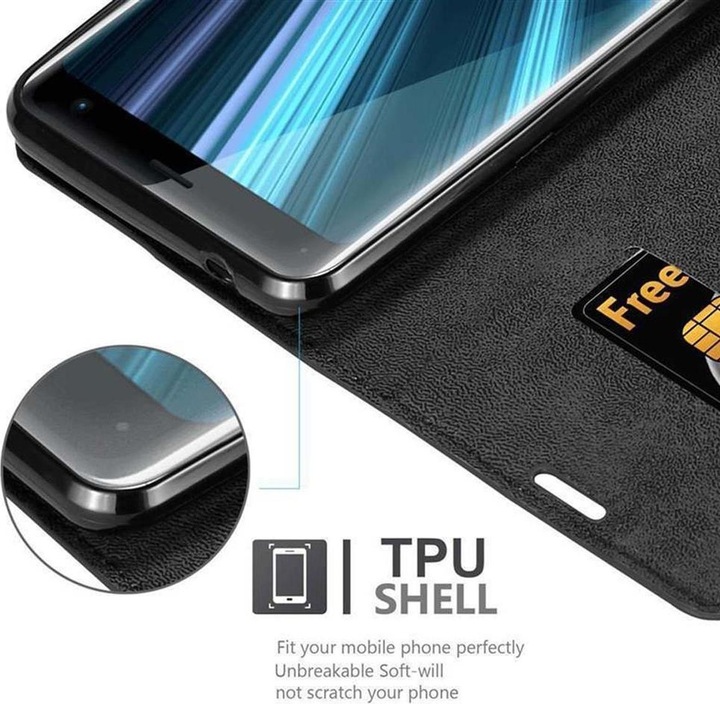 Actual product image Cadorabo Book Invisible Magnet Cover (Sony Xperia XZ3)