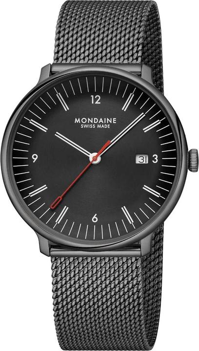 Produktbild Mondaine MLE.41220.SM Herrenuhr Doppio 41mm (Analoguhr, Swiss Made, 41 mm)