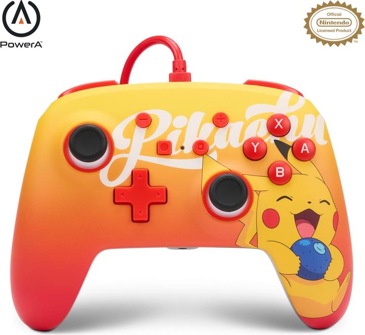 Produktbild PowerA Verbesserter kabelgebundener PowerA-Controller für Nintendo Switch - Oran Berry Pikachu (Switch)