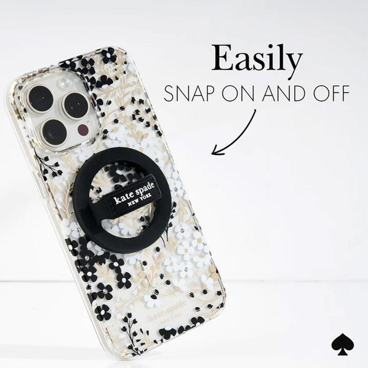 Image du produit Kate Spade Magnetischer Schlaufengriff – MagSafe Fingergriff (Schwarz)
