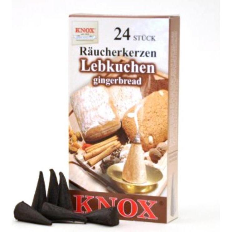 Knox, Duftkerzen, Räucherkerzen - Lebkuchen 24 Stk., Kegel