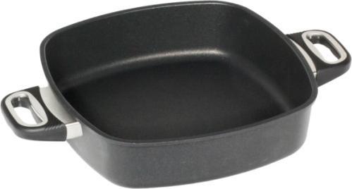 AMT E287G Corner pan flat cast aluminium 28 x 28 cm, height 7 cm (Pan set + pot set, Aluminium)