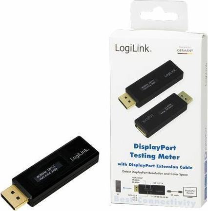 LogiLink Testeur DisplayPort pour information EDID, noir