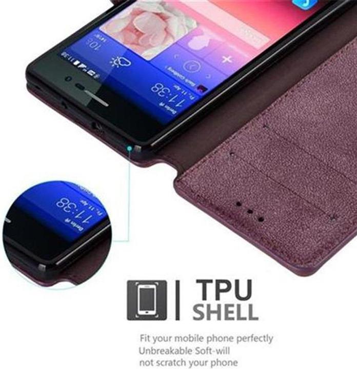 Productafbeelding Cadorabo Boek Retro Matte Portemonnee Hoesje (Huawei Ascend P7)