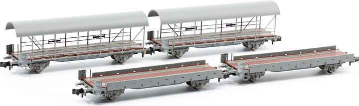 Image du produit Liliput Chariot d'accès BLS/chariot de chargement de voitures 4 pces (Voie N)