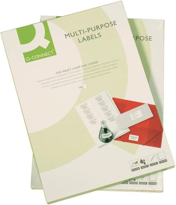 Produktbild Q-Connect Universaletiketten 100 weisse Blatt (5705831106451)