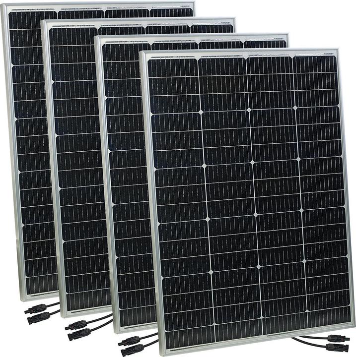 Revolt 4er-Set mobile monokristalline Solarpanele (150 W)