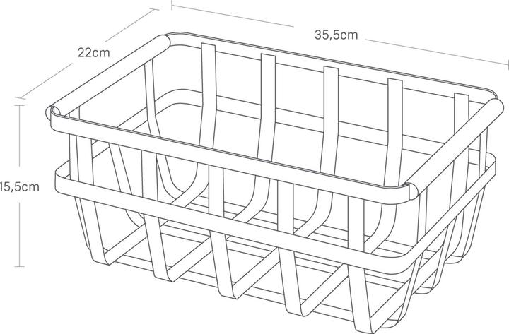 Produktbild micasa Aufbewahrungskorb L TOSCA (1 x, 22 x 36 cm)