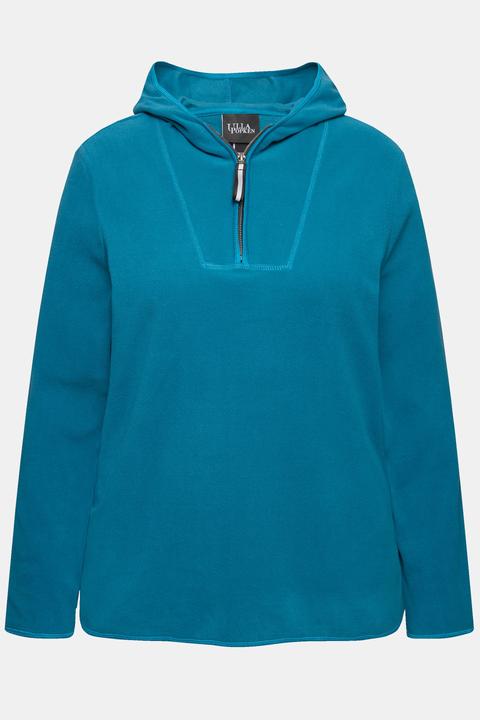 Immagine prodotto Ulla Popken Pullover polo dal taglio corto e oversize con cappuccio, maniche lunghe e materiale riciclato (50, 52)