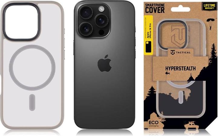 Image du produit Tactical MagForce Hyperstealth Cover pour iPhone 16 Pro Light Grey (Apple iPhone 16 Pro)