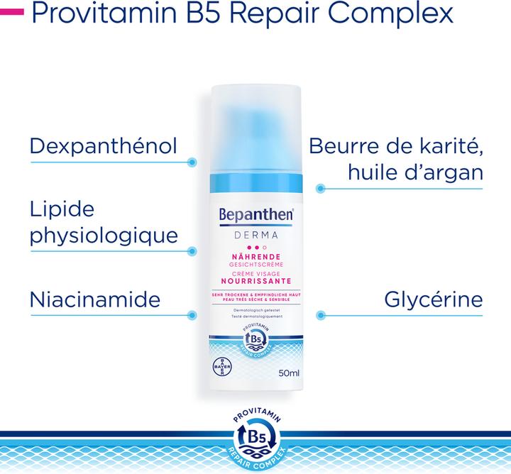 Produktbild Bepanthen Derma Nährende Gesichtscrème (50 ml, Tagescreme)
