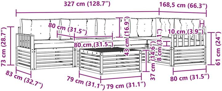 Produktbild vidaXL Outdoor-Sofa