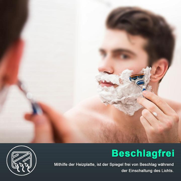 Produktbild SONNI LED-Spiegelschrank, Hochglanz-Badezimmerspiegel mit Beleuchtung, Badezimmerspiegelschrank