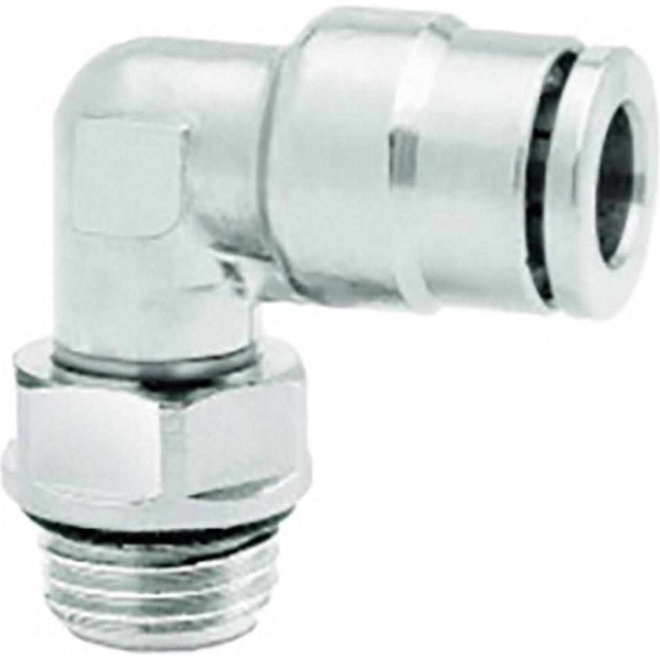 Norgren, Schlauchanschluss + Schlauchverbinder, Drehbare Winkel-Einschraubverbindung 90° (Winkelhahnstück, 4 mm)