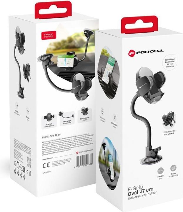 Immagine prodotto Forcell Stylus F-GRIP Oval 27 cm car holder for windshield / dashboard / air vent black