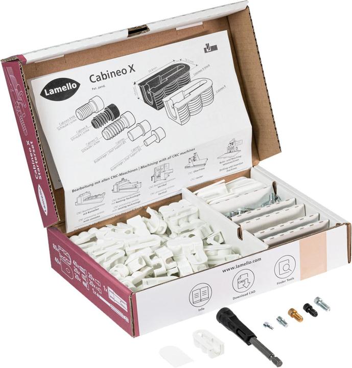Actual product image Lamello Cabineo X starter set (80 pcs.)