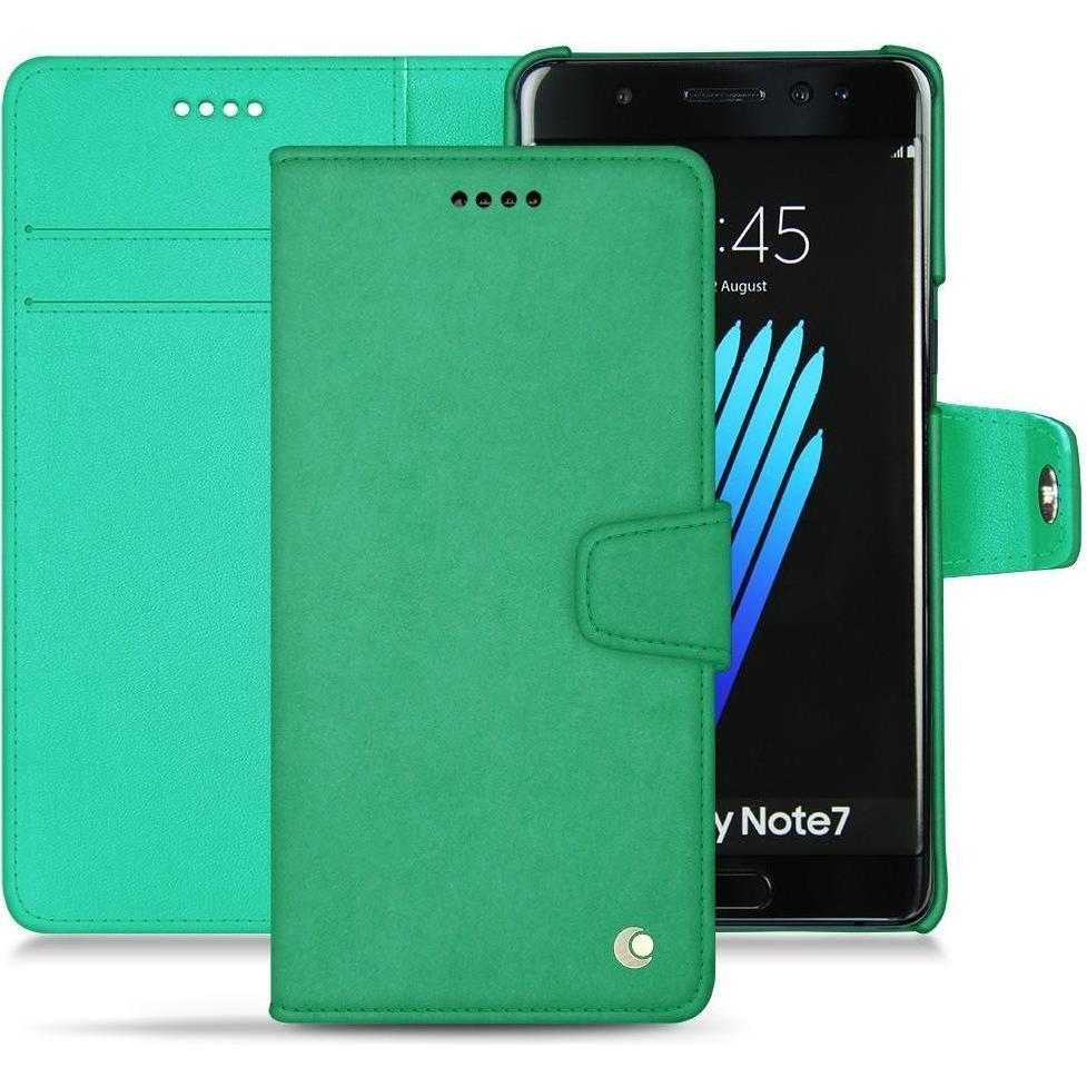 Noreve Lederschutzhülle Wallet (Samsung Galaxy Note 7), Smartphone Hülle, Grün
