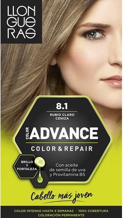 Llongueras COLOR ADVANCE #8.1-rubio claro ceniza (8.1)