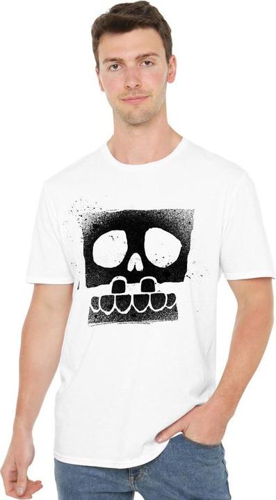 Actual product image Spongebob Squarepants Mens Skull Spray T-Shirt (XL)