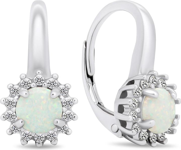 Immagine prodotto Brilio Argento - Bellissimi orecchini in argento con zirconi e opali EA382W
