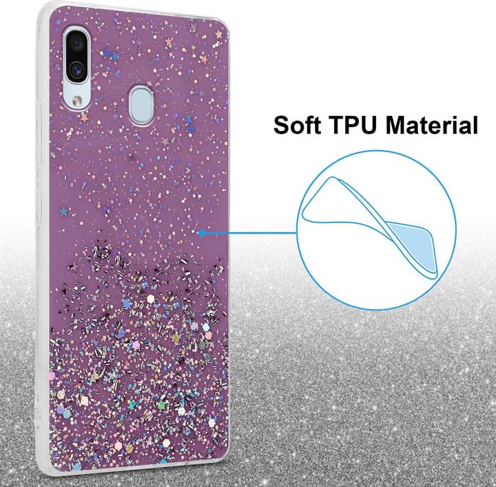 Actual product image Cadorabo TPU cover sparkling glitter (Samsung Galaxy A40)