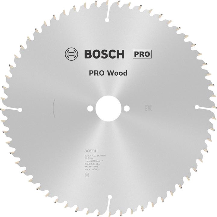 Produktbild Bosch Professional Zubehör PRO Wood Kreissägeblatt, 250 x 3.2 x 30 mm