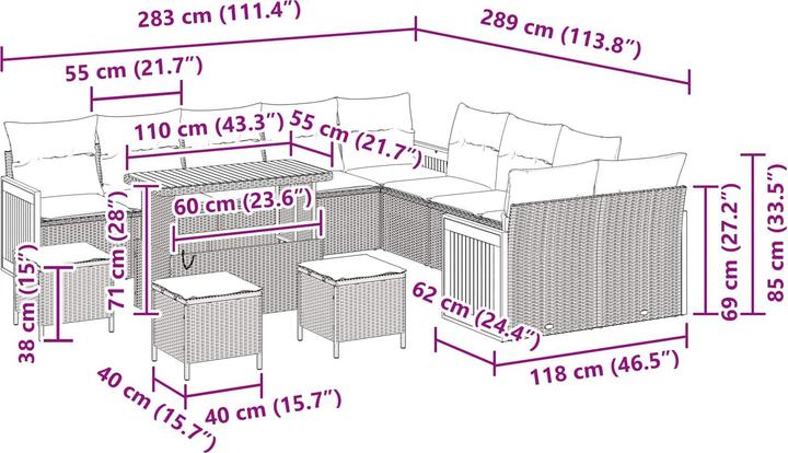 Produktbild vidaXL Zoe