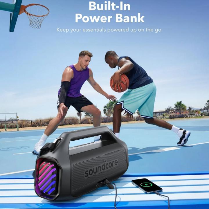 Image du produit soundcore Boom 2 Plus (20 h, Alimentation via port USB, Fonctionnement sur batterie)