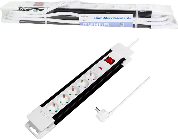 Actual product image LogiLink socket strip (5x, CEE 7/3, 3 m)