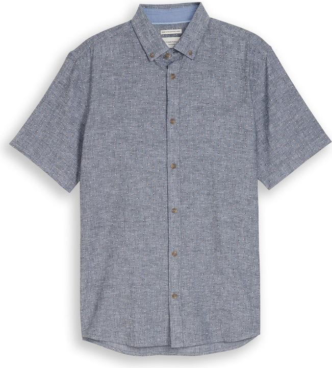Immagine prodotto Tom Tailor Regular Fit Kurzarmhemd mit Leinenanteil (XXL)