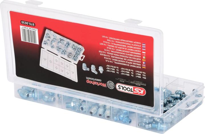 Image du produit KS Tools Assortiment de graisseurs, M6-8-10x1,0, 110 pcs
