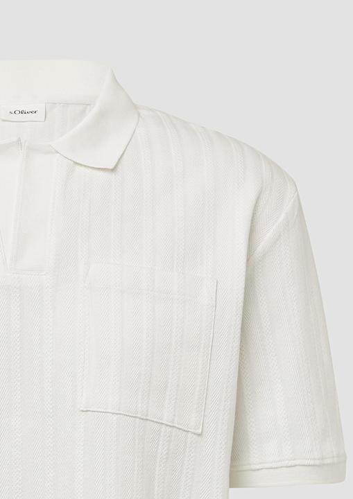 Actual product image S.Oliver Polo-Shirt Poloshirt im Relaxed Fit mit Struturstreifen (XL)