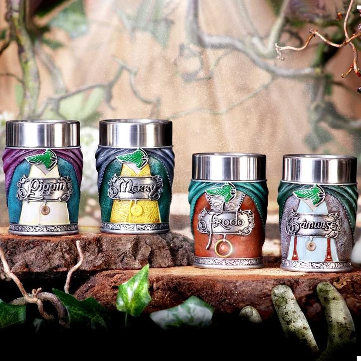 Produktbild Nemesis Now Lord of the Rings Hobbit Shot Glass Set (4 x, Schnapsgläser + Shotgläser)