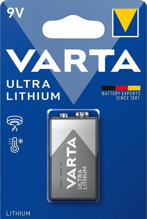 Produktbild Varta ULTRA Lithium (1 Stk., 9V Block, 1200 mAh)