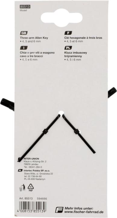 Actual product image Fischer Dreiarm-Innen-Sechskant