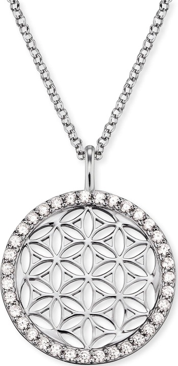 Engelsrufer Balance Halskette Lebensblume (Silber rhodiniert, 925er Silber rhodiniert, 50 cm)