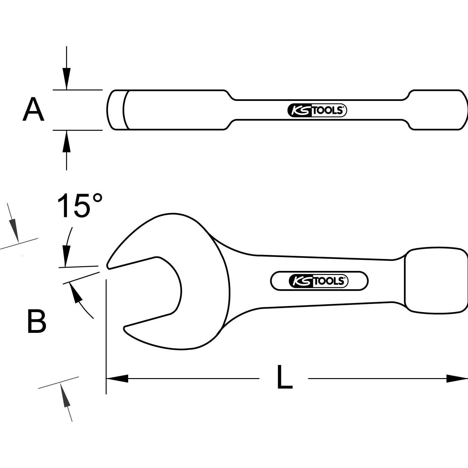 Thumbnail - KS Tools, Schraubenschlüssel, Schlag-Maulschlüssel (3.1/2")