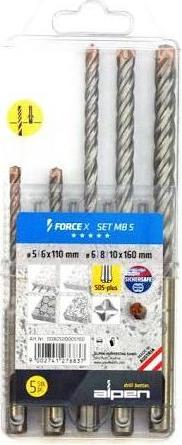 Actual product image Alpen Hammer drill sets (5 mm, 6 mm, 8 mm, 10 mm)