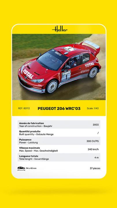 Image du produit Heller Peugeot 206 WRC'03
